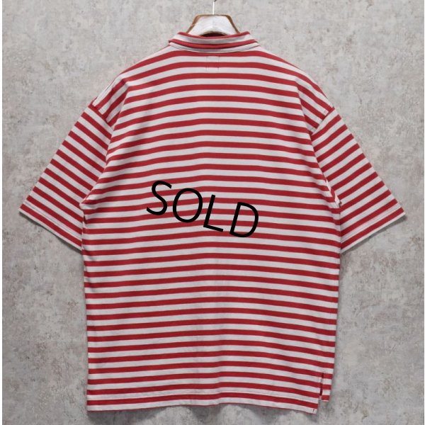 画像3: 90's【ビンテージ】【GAP】オールド ギャップ【白×赤】ボーダー柄ポロシャツ【サイズＬ】 
