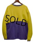 ビンテージ 90's 【オールドギャップ】【GAP】【黄ｘ紫】【リブボーダー】【スウェット】【サイズL】 