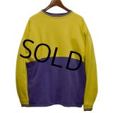 ビンテージ 90's 【オールドギャップ】【GAP】【黄ｘ紫】【リブボーダー】【スウェット】【サイズL】 
