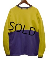 ビンテージ 90's 【オールドギャップ】【GAP】【黄ｘ紫】【リブボーダー】【スウェット】【サイズL】 