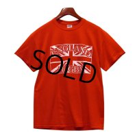 ビンテージ【GILDAN】ENGLAND RUGBY【ユニオンジャック】赤【Tシャツ】【サイズＭ】 