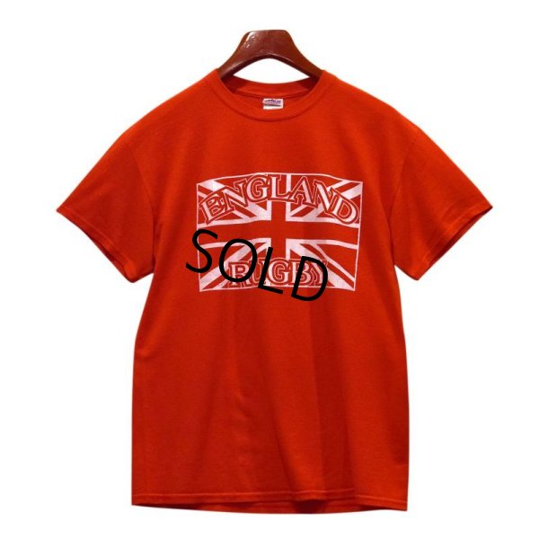 画像1: ビンテージ【GILDAN】ENGLAND RUGBY【ユニオンジャック】赤【Tシャツ】【サイズＭ】 