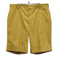 70’s∼【ビンテージ】【KORATRON】【キャメル】チェック【バミューダショートパンツ】 【短パン】【ショーツ】【W３３程度】 