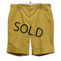 70’s∼【ビンテージ】【KORATRON】【キャメル】チェック【バミューダショートパンツ】 【短パン】【ショーツ】【W３３程度】 