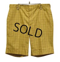 70’s∼【ビンテージ】【KORATRON】【キャメル】チェック【バミューダショートパンツ】 【短パン】【ショーツ】【W３３程度】 
