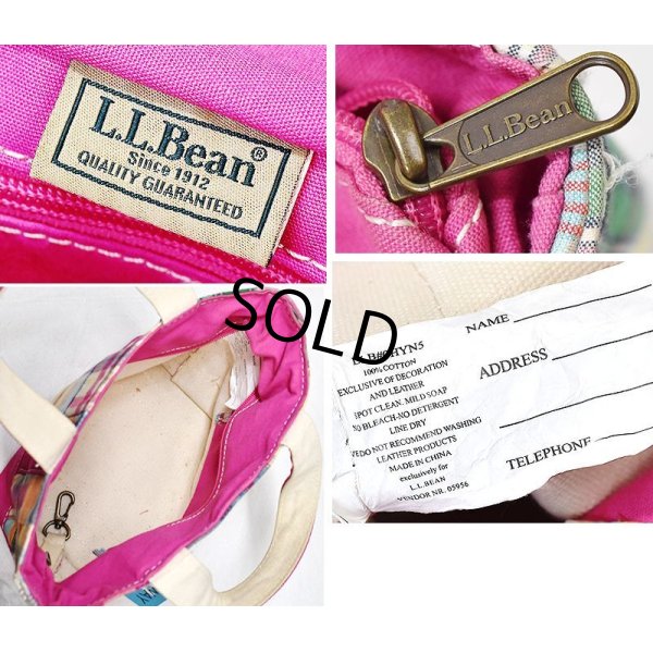 画像2: 【ビンテージ】ＬＬビーン  【L.L.bean】【ピンク】【チェック柄】【天ファスナー】【トートバッグ】【ミニトート】 