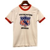 デッドストック 80's【USA製】ビンテージ【SCREEN STARS】スクリーンスターズ【白×赤リンガー】【ソープボックスダービー】SOAP BOX DERBY【Tシャツ】【サイズＳ】 
