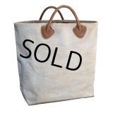 【70’s】【ビンテージ】【L.L.bean】【エルエルビーン】【レザーハンドル】 ログキャリー カスタムトートバッグ 【キャンバス】【トートバッグ】【キャンパストート】 