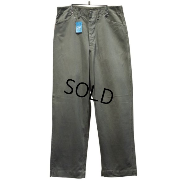 画像4: 【ステンシル入り!!】40's【ビンテージ】米軍実物【USMC】【P41】【HBTパンツ】トラウザーズ【M41】【W34程度】  