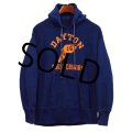 70's　単色タグ【USA製】ビンテージ【チャンピオン】Champion 【紺×オレンジ】【ウィングフット】【リバースウィーブパーカー】【サイズＭ】 
