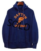 70's　単色タグ【USA製】ビンテージ【チャンピオン】Champion 【紺×オレンジ】【ウィングフット】【リバースウィーブパーカー】【サイズＭ】 