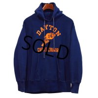 70's　単色タグ【USA製】ビンテージ【チャンピオン】Champion 【紺×オレンジ】【ウィングフット】【リバースウィーブパーカー】【サイズＭ】 