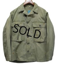 40's【ビンテージ】【米軍実物】U.S.ARMY【M-43】【HBT】【13スターボタン】【ジャケット】ユーティリティシャツ【US38】 