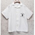 画像2: 80's~ USA製【ビンテージ】【SH-NA-NA’S】【白】【バックプリント】【半袖シャツ】オープンカラーシャツ【サイズＬ】<br> (2)