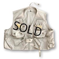 70's【ビンテージ】【ＬＬビーン】【筆記体】【L.L.bean 】【ベージュ】【フィッシングベスト】【サイズＬ】 