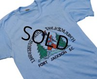 デッドストック 80's【USA製】スクリーンスターズ【ビンテージ】【水色】【Tシャツ】【サイズＳ】 