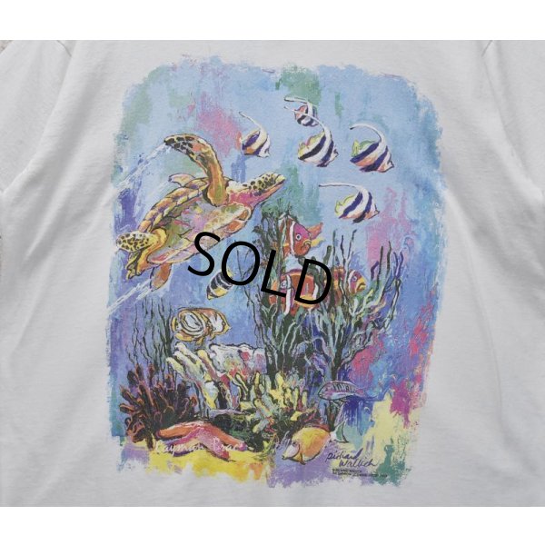 画像3: 90's USA製 ビンテージ【FRUIT OF THE LOOM 】フルーツオブザルーム【白】熱帯魚【 Tシャツ】【サイズXL】 