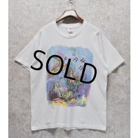 90's USA製 ビンテージ【FRUIT OF THE LOOM 】フルーツオブザルーム【白】熱帯魚【 Tシャツ】【サイズXL】 