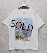 90's USA製 ビンテージ【FRUIT OF THE LOOM 】フルーツオブザルーム【白】熱帯魚【 Tシャツ】【サイズXL】 