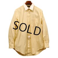  デッドストック【USA製】【DANFORTH】ダンフォース【黄色ｘ白】【ストライプ】【クレリックシャツ】【コットンシャツ】【16-33】 