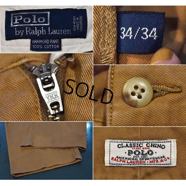画像3: 【ラルフローレン】POLO RALPH LAUREN【ブラウン】HAMMOND PANT【２タック】【コットンパンツ】【34×34】 