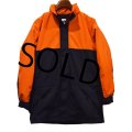 90's【ビンテージ】【USA製】【Unique sales】【黒ｘオレンジ】ナイロン【ジップアップジャケット】【サイズＳ】 