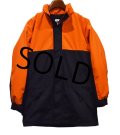 90's【ビンテージ】【USA製】【Unique sales】【黒ｘオレンジ】ナイロン【ジップアップジャケット】【サイズＳ】 