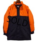 90's【ビンテージ】【USA製】【Unique sales】【黒ｘオレンジ】ナイロン【ジップアップジャケット】【サイズＳ】 