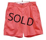 【USA製】【ラルフローレン】【サーモンピンク】【２タック】【ショートパンツ】 【短パン】【ショーツ】【W３５】 