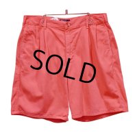 【USA製】【ラルフローレン】【サーモンピンク】【２タック】【ショートパンツ】 【短パン】【ショーツ】【W３５】 