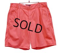 【USA製】【ラルフローレン】【サーモンピンク】【２タック】【ショートパンツ】 【短パン】【ショーツ】【W３５】 