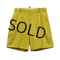 【POLO RALPH LAUREN】ラルフローレン【イエロー】【２タック】【ショートパンツ】【短パン】【コットンショーツ】【W32】 