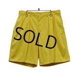 【POLO RALPH LAUREN】ラルフローレン【イエロー】【２タック】【ショートパンツ】【短パン】【コットンショーツ】【W32】 