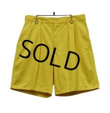 【POLO RALPH LAUREN】ラルフローレン【イエロー】【２タック】【ショートパンツ】【短パン】【コットンショーツ】【W32】 