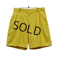 【POLO RALPH LAUREN】ラルフローレン【イエロー】【２タック】【ショートパンツ】【短パン】【コットンショーツ】【W32】 