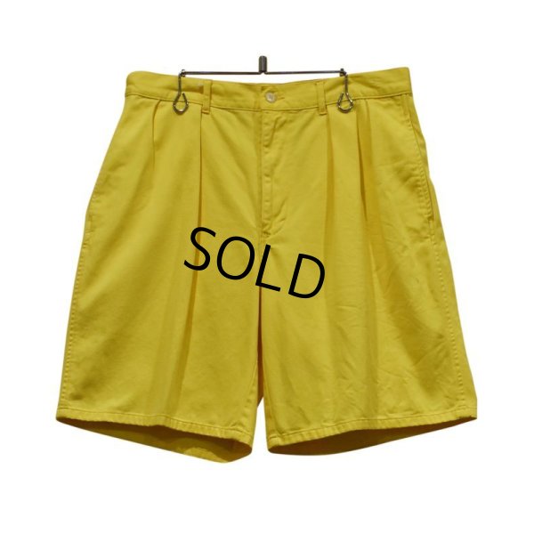 画像1: 【POLO RALPH LAUREN】ラルフローレン【イエロー】【２タック】【ショートパンツ】【短パン】【コットンショーツ】【W32】 