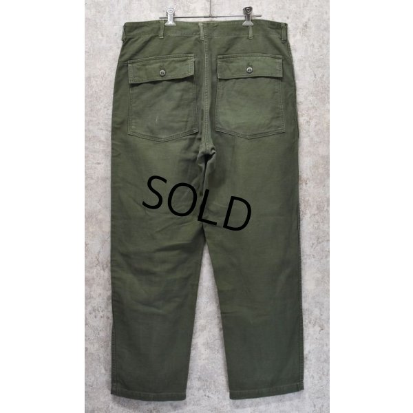 画像6: 60’ｓ【ビンテージ】U.S.ARMY【米軍実物】【平ボタン】OG-107【ベイカーパンツ】【ユーティリティパンツ】【38ｘ33】