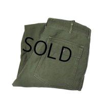 60’ｓ【ビンテージ】U.S.ARMY【米軍実物】【平ボタン】OG-107【ベイカーパンツ】【ユーティリティパンツ】【38ｘ33】