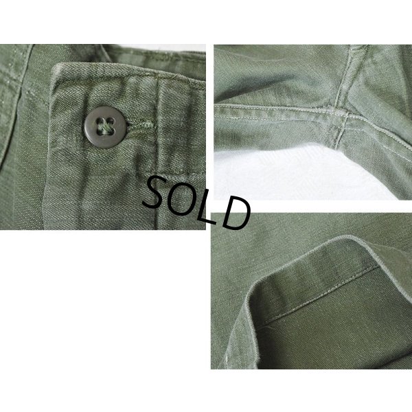 画像4: 60’ｓ【ビンテージ】U.S.ARMY【米軍実物】【平ボタン】OG-107【ベイカーパンツ】【ユーティリティパンツ】【38ｘ33】