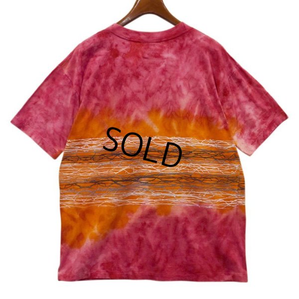 画像3: 90's ビンテージ【PROSPIRIT】ピンクｘオレンジ 総柄Tシャツ【タイダイ】【Ｔシャツ】【サイズL】 