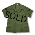 【ビンテージ】【60's】【米軍実物】【USAF】ノンリップ【ジャングルファティーグジャケット】半袖カット【ファティーグシャツ】【S/Sシャツ】M-R 