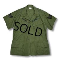 【ビンテージ】【60's】【米軍実物】【USAF】ノンリップ【ジャングルファティーグジャケット】半袖カット【ファティーグシャツ】【S/Sシャツ】M-R 