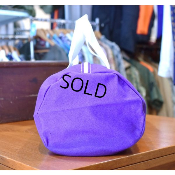 画像5: 80's【デッドストック】USA製【ビンテージ】【BENSALEM OWLS】【紫×白】スクールバッグ【フクロウ】【ボストンバッグ】【ハンドバッグ】  