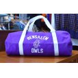 画像4: 80's【デッドストック】USA製【ビンテージ】【BENSALEM OWLS】【紫×白】スクールバッグ【フクロウ】【ボストンバッグ】【ハンドバッグ】  