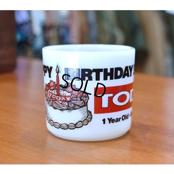 画像3: 70's【ビンテージ】【メモリアルマグ】【HAPPY BIRTHDAY】【マグカップ】【オールドミルクガラス】 