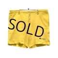 90's USA製【ビンテージ】デッドストック【Champion】チャンピオン【黄色】【トレーニングパンツ】ショーツ【ショートパンツ】【サイズＬ】 