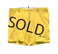 90's USA製【ビンテージ】デッドストック【Champion】チャンピオン【黄色】【トレーニングパンツ】ショーツ【ショートパンツ】【サイズＬ】 