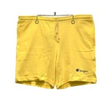 90's USA製【ビンテージ】デッドストック【Champion】チャンピオン【黄色】【トレーニングパンツ】ショーツ【ショートパンツ】【サイズXL】 