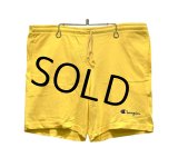 90's USA製【ビンテージ】デッドストック【Champion】チャンピオン【黄色】【トレーニングパンツ】ショーツ【ショートパンツ】【サイズＬ】 