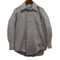 デッドストック【70's】ビンテージ【VAN HEUSEN】【ヴァン・ヒューゼン】グレー×白 【チェック柄】ポリコットンシャツ【シャツ】【16 32】 